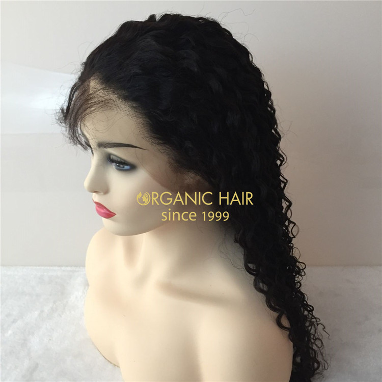 Top fashion best quality ocean wave Organic remy full lace wig A106